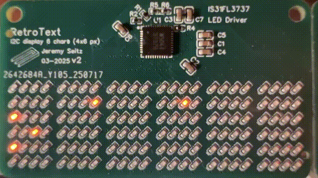 RetroText LED modules scrolling station information
